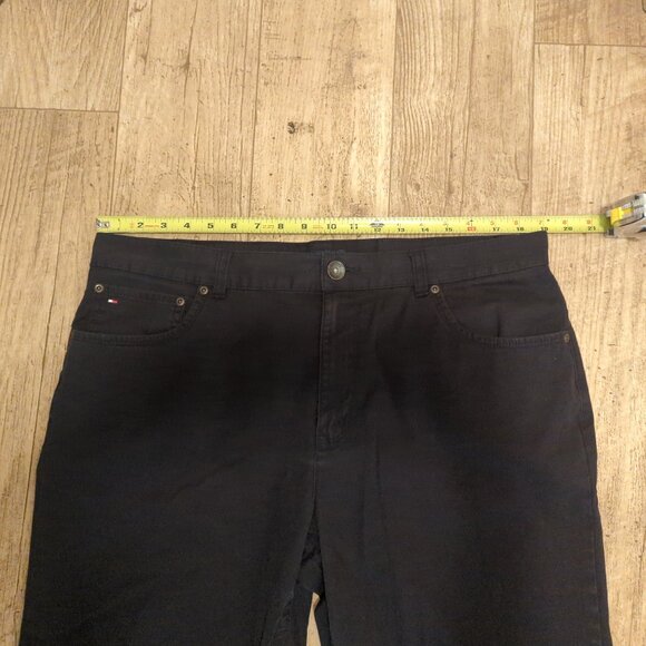 Tommy Hilfiger Mens 36x30 (meas. 38x30) Solid Black Chino Pants - Picture 4 of 9